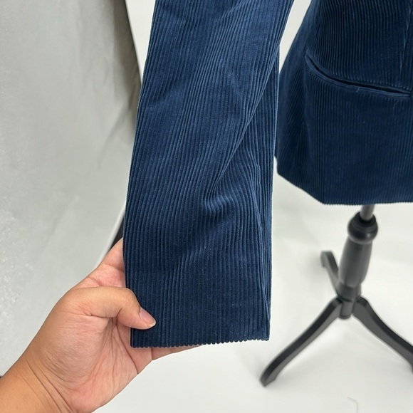 Stella Mccartney Double-breasted Cotton-corduroy Blazer Blue 38/ size US small - Picture 9 of 14